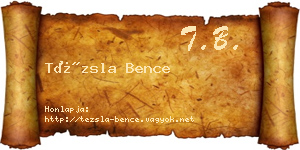 Tézsla Bence névjegykártya